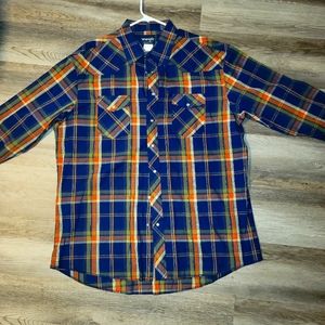 Mens Wrangler button long sleeve Western style